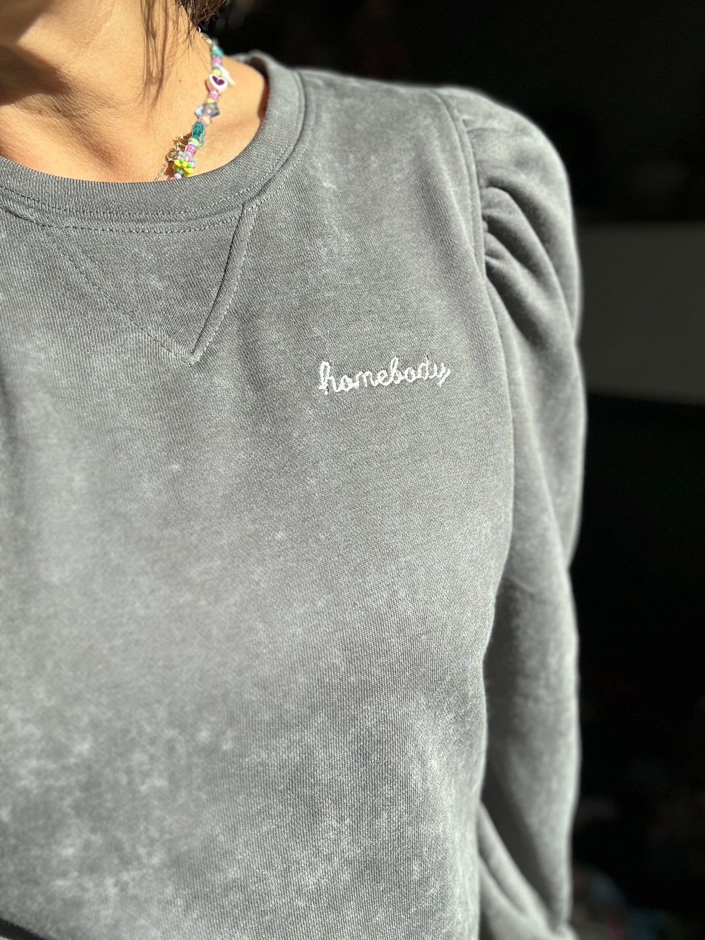 The Homebody Puff Sleeve *Hand Embroidery*
