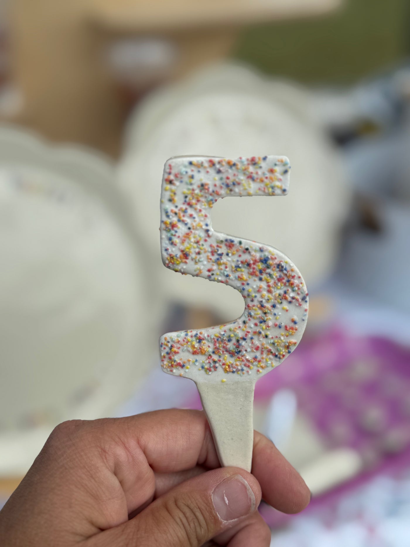 Confetti Numbers, Cake Topper/Display